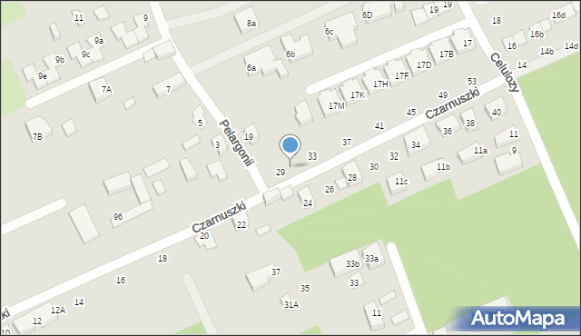 Warszawa, Czarnuszki, 31, mapa Warszawy