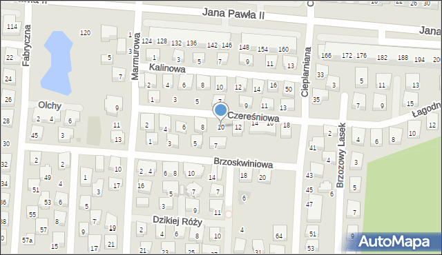 Warszawa, Czereśniowa, 10, mapa Warszawy