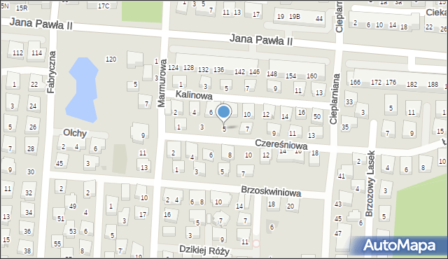 Warszawa, Czereśniowa, 5, mapa Warszawy