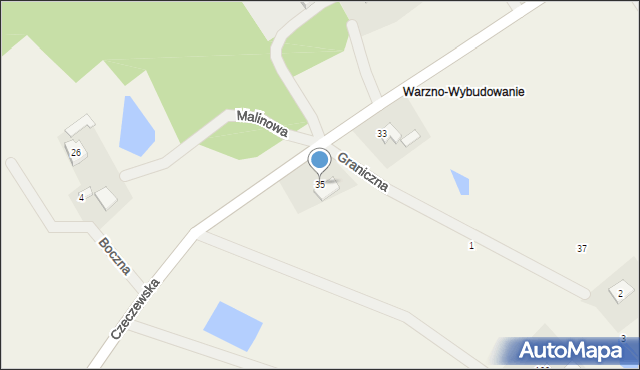 Warzno, Czeczewska, 35, mapa Warzno