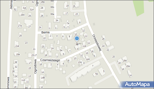 Wejherowo, Czarnieckiego Stefana, hetm., 9B, mapa Wejherowo