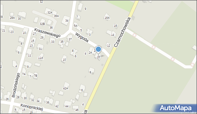 Wieliczka, Czarnochowska, 10, mapa Wieliczka