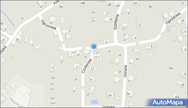 Wieliczka, Czubinów, 10A, mapa Wieliczka