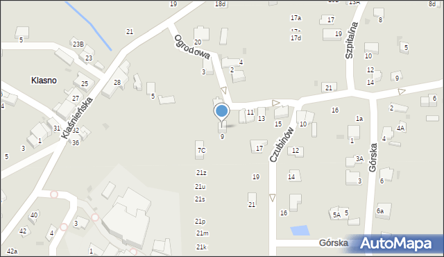 Wieliczka, Czubinów, 9, mapa Wieliczka