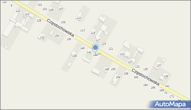 Wierzchlas, Częstochowska, 144, mapa Wierzchlas