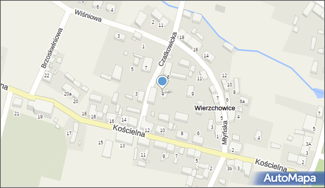 Wierzchowice, Czatkowicka, 4, mapa Wierzchowice