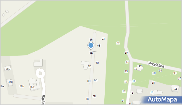 Wilcza Góra, Czarodziejska, 8E, mapa Wilcza Góra