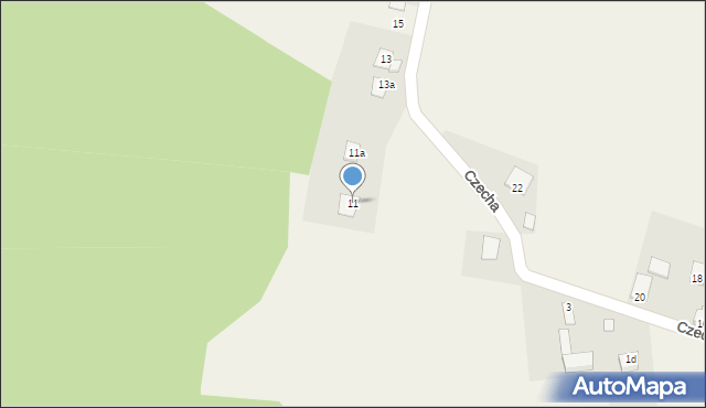 Wilkowice, Czecha, 11, mapa Wilkowice