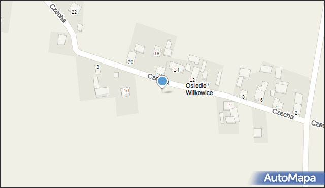 Wilkowice, Czecha, 1c, mapa Wilkowice