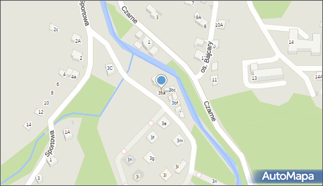 Wisła, Czarne, 3ba, mapa Wisła