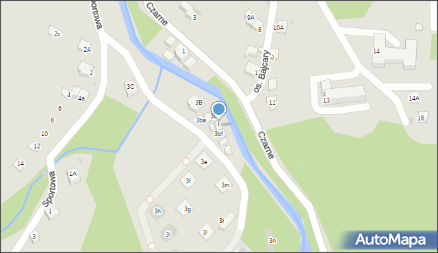 Wisła, Czarne, 3be, mapa Wisła