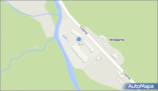 Wisła, Czarne, 7, mapa Wisła