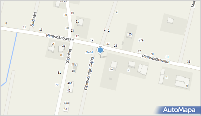 Wisznia Mała, Czerwonego Dębu, 22, mapa Wisznia Mała