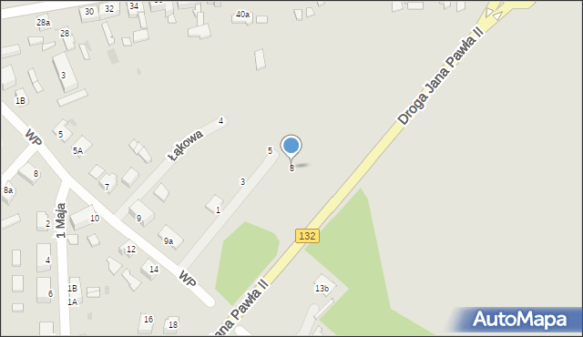 Witnica, Czerwonych Maków, 8, mapa Witnica