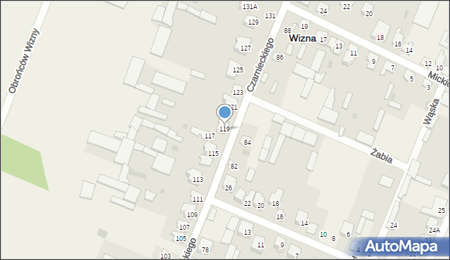 Wizna, Czarnieckiego Stefana, hetm., 119, mapa Wizna