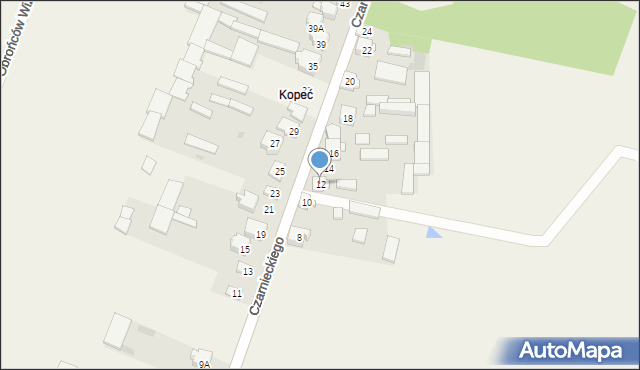Wizna, Czarnieckiego Stefana, hetm., 12, mapa Wizna