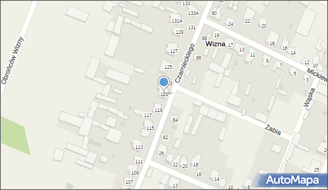 Wizna, Czarnieckiego Stefana, hetm., 121, mapa Wizna