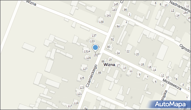 Wizna, Czarnieckiego Stefana, hetm., 131, mapa Wizna