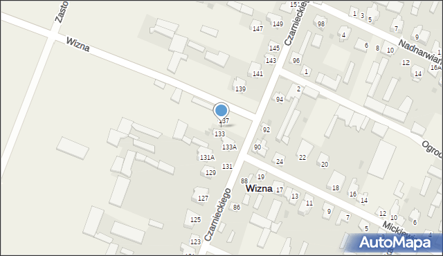Wizna, Czarnieckiego Stefana, hetm., 135, mapa Wizna