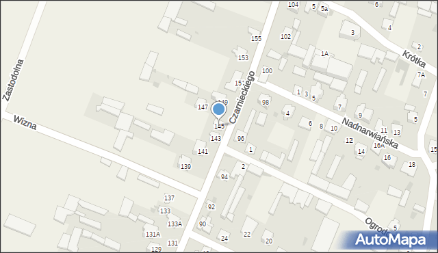 Wizna, Czarnieckiego Stefana, hetm., 145, mapa Wizna
