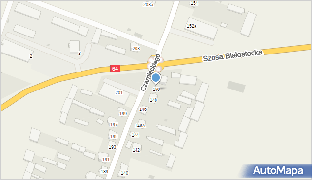 Wizna, Czarnieckiego Stefana, hetm., 150, mapa Wizna