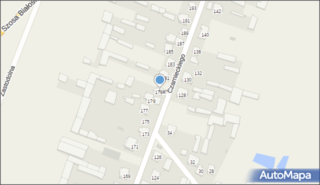 Wizna, Czarnieckiego Stefana, hetm., 179A, mapa Wizna