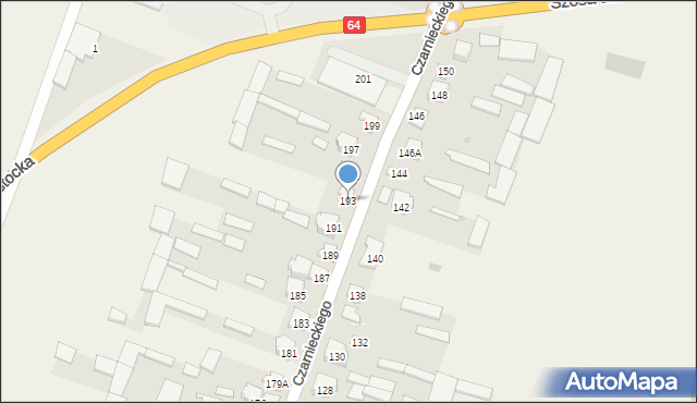 Wizna, Czarnieckiego Stefana, hetm., 193, mapa Wizna