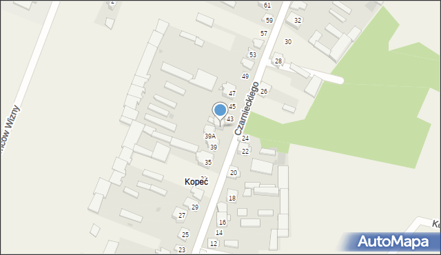 Wizna, Czarnieckiego Stefana, hetm., 41, mapa Wizna