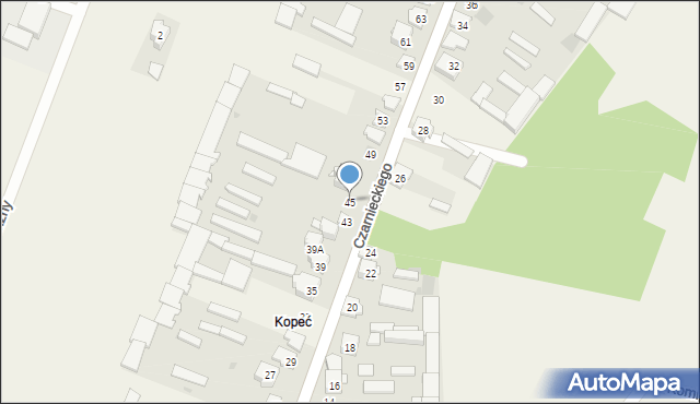 Wizna, Czarnieckiego Stefana, hetm., 45, mapa Wizna