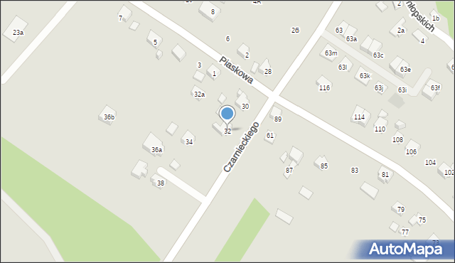 Wodzisław Śląski, Czarnieckiego Stefana, hetm., 32, mapa Wodzisławia Śląskiego