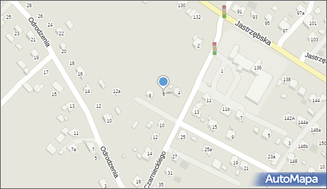 Wodzisław Śląski, Czarnieckiego Stefana, hetm., 6, mapa Wodzisławia Śląskiego