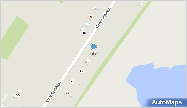 Wodzisław Śląski, Czarnieckiego Stefana, hetm., 89b, mapa Wodzisławia Śląskiego