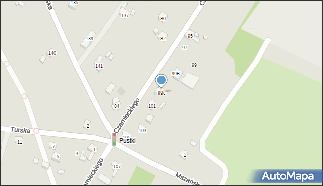 Wodzisław Śląski, Czarnieckiego Stefana, hetm., 99c, mapa Wodzisławia Śląskiego