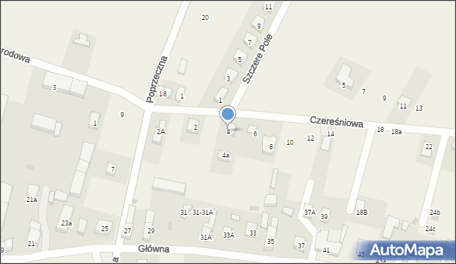 Wojnowice, Czereśniowa, 4, mapa Wojnowice