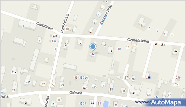 Wojnowice, Czereśniowa, 4a, mapa Wojnowice