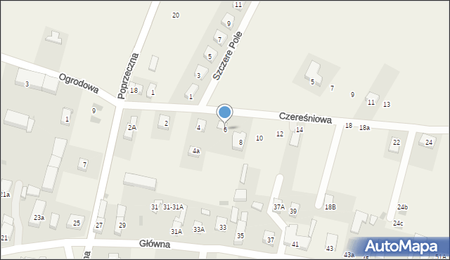 Wojnowice, Czereśniowa, 6, mapa Wojnowice