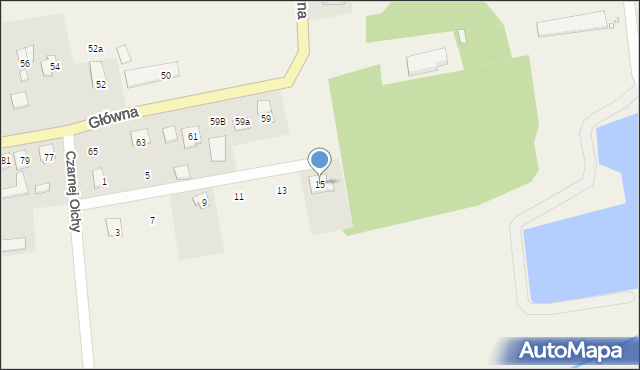 Wola Prażmowska, Czarnej Olchy, 15, mapa Wola Prażmowska