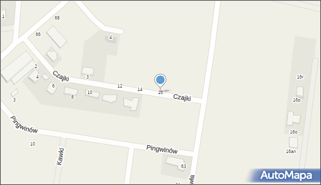 Wolica, Czajki, 16, mapa Wolica