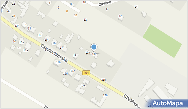 Wręczyca Wielka, Częstochowska, 19b, mapa Wręczyca Wielka
