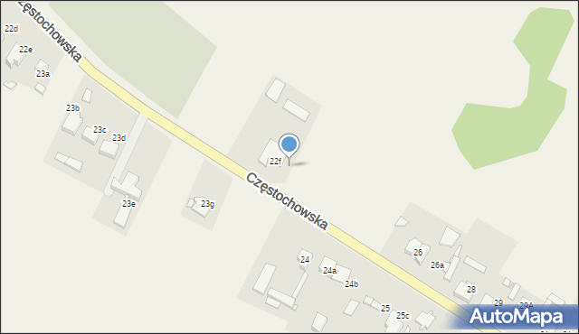 Wręczyca Wielka, Częstochowska, 23f, mapa Wręczyca Wielka