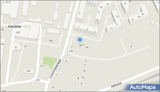 Wrocław, Czochralskiego Jana, prof., 13c, mapa Wrocławia