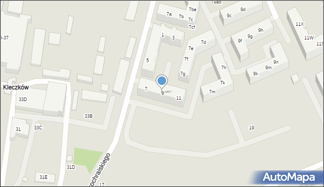 Wrocław, Czochralskiego Jana, prof., 9, mapa Wrocławia