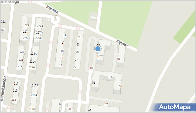 Wrocław, Czartoryskiego Adama Jerzego, 57, mapa Wrocławia