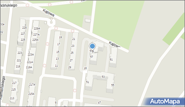 Wrocław, Czartoryskiego Adama Jerzego, 57a, mapa Wrocławia