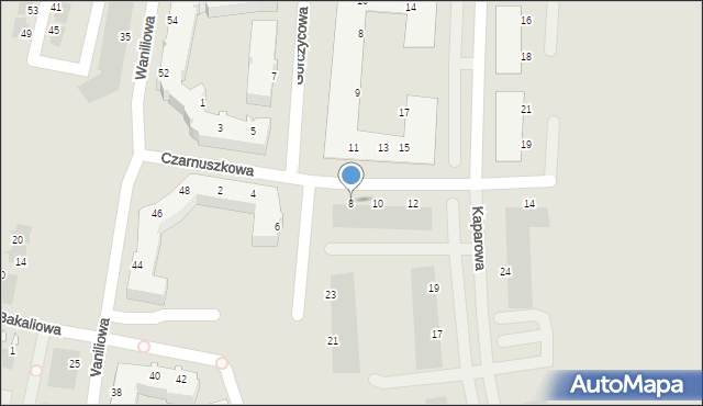 Wrocław, Czarnuszkowa, 8, mapa Wrocławia