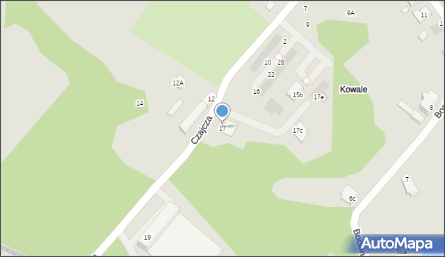 Wrocław, Czajcza, 17, mapa Wrocławia