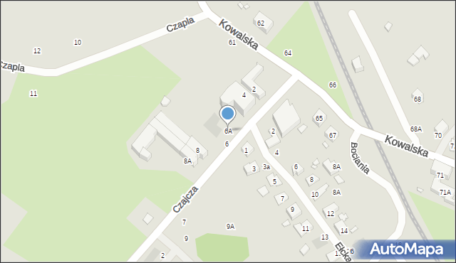 Wrocław, Czajcza, 6A, mapa Wrocławia