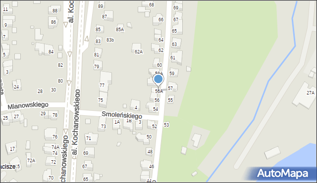 Wrocław, Czackiego Tadeusza, 56A, mapa Wrocławia