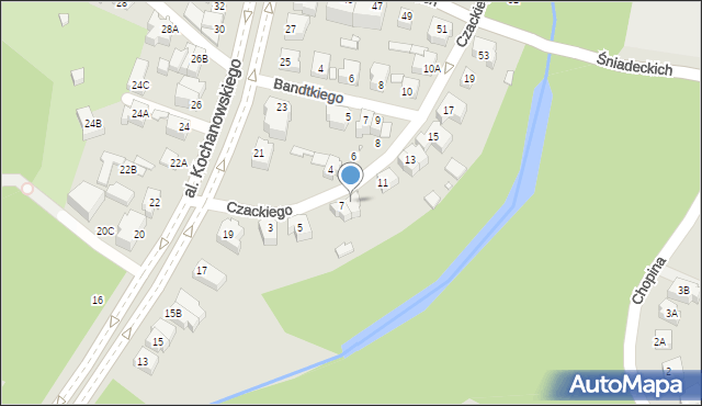 Wrocław, Czackiego Tadeusza, 9, mapa Wrocławia