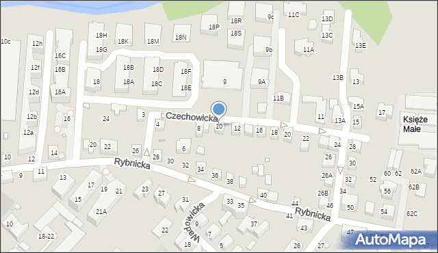 Wrocław, Czechowicka, 10, mapa Wrocławia